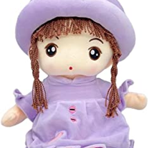 عروسک دختر کلاه خرگوشی یاسی 55 سانتی متر_اسباب بازی